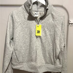 NWT Heather Gray Half-Zip Pullover